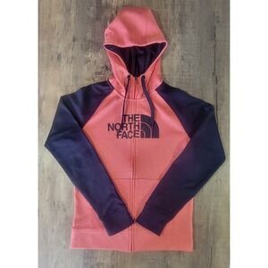 The North Face Full Zip Women's Small‎ S  Hoodie Pink and Navy Blue Sweatshirt